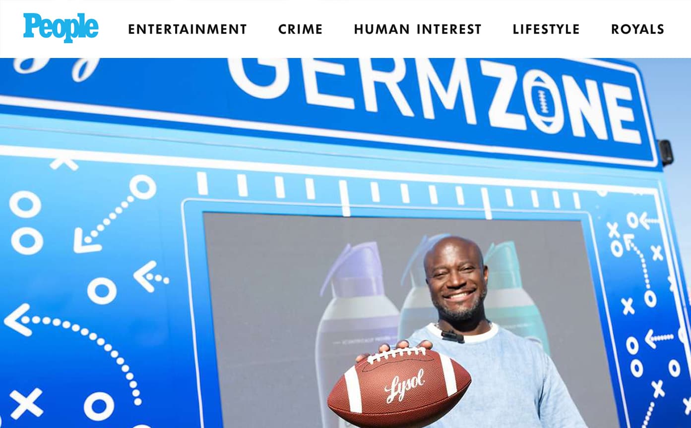 Cover Image for People Magazine – Taye Diggs Lysol Germzone