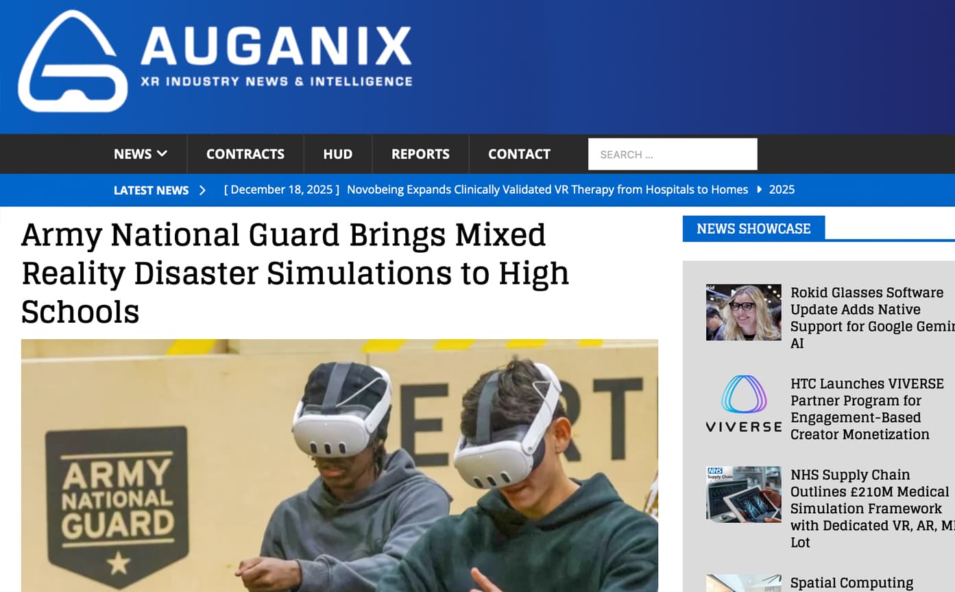 Cover Image for Auginix XR – Army National Guard Brings Mixed Reality Disaster Simulations to High Schools