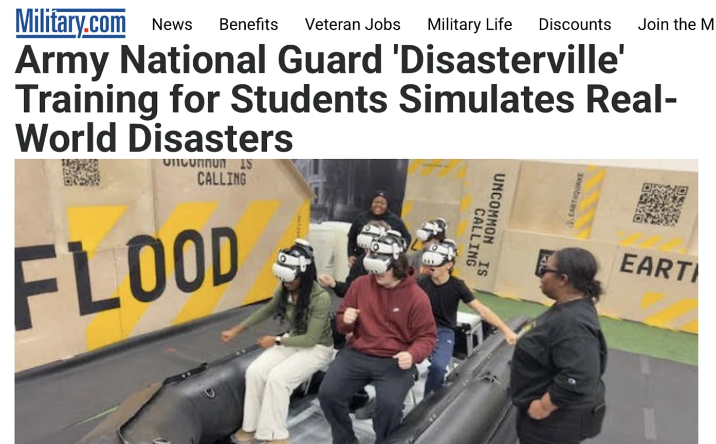 Cover Image for Military.com – Army National Guard ‘Disasterville’ Training for Students Simulates Real-World Disasters