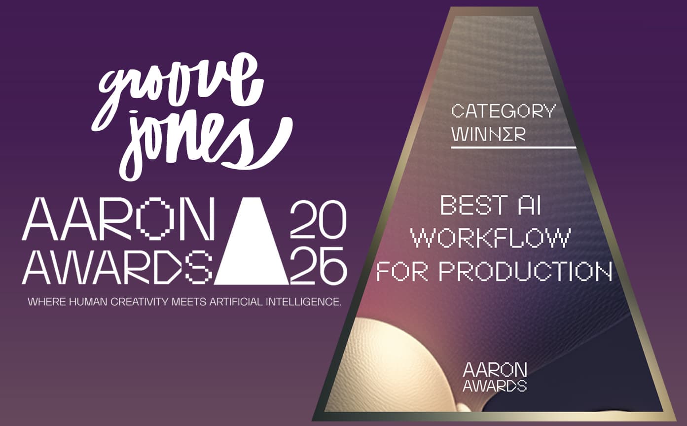 Cover Image for Groove Jones Wins “Best AI Workflow for Production” at 2026 AARON Awards