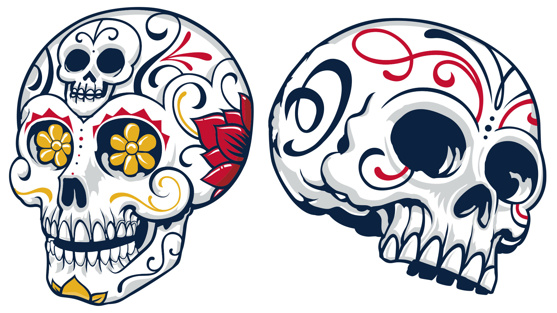 mister cartoon skull