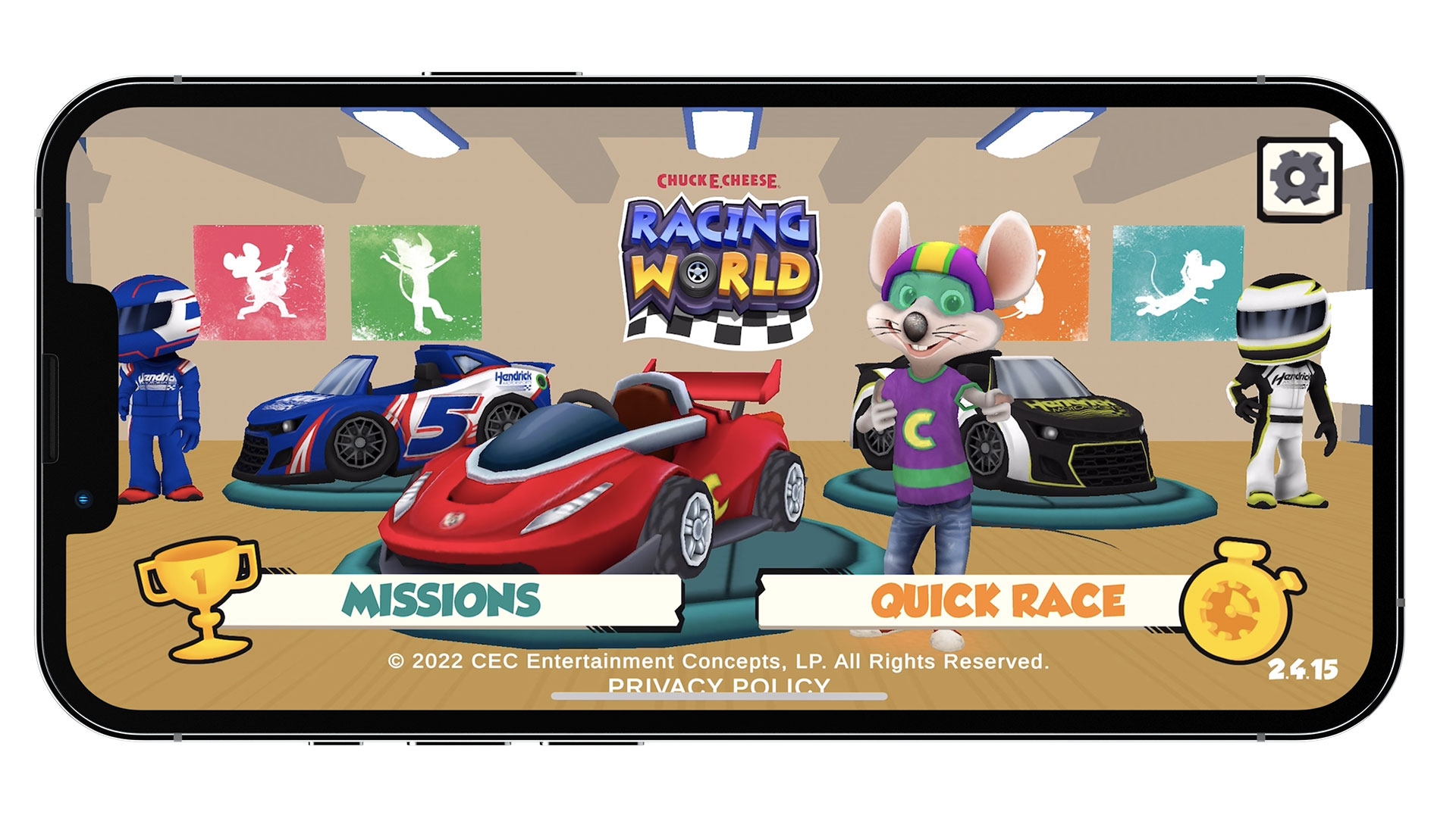 Chuck E. Cheese Racing World Game App